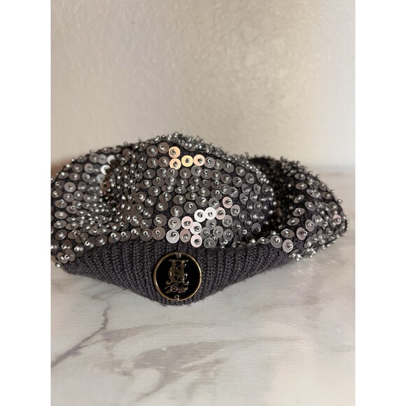 Vintage 2000’s Juicy Couture Sequin Beret With Charm Womans 100% Merino Wool main image 8